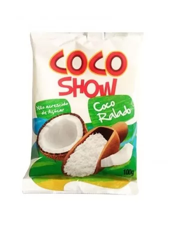 COCO RALADO FINO SEM AÇÚCAR 100G - COCO SHOW/COPRA