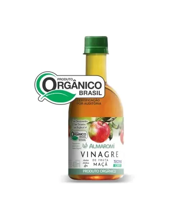 VINAGRE MAÇÃ PET 4% ORGÂNICO 400ML - ALMAROMI