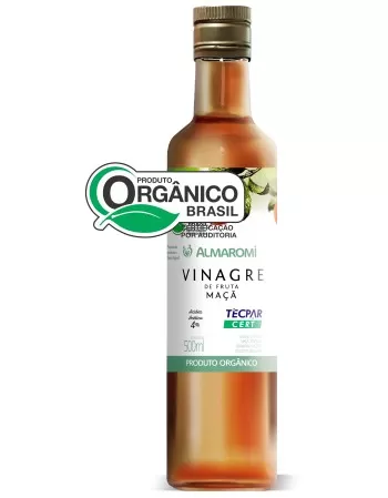 VINAGRE DE MAÇÃ 4% ORGÂNICO 500ML - ALMAROMI