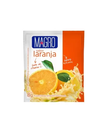 REFRESCO SABOR LARANJA ZERO AÇÚCAR 15X8G - MAGRO