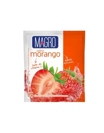 REFRESCO SABOR MORANGO ZERO AÇÚCAR 15X8G - MAGRO