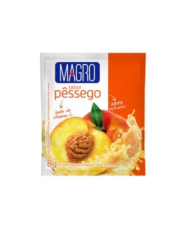 REFRESCO SABOR PÊSSEGO ZERO AÇÚCAR 15X8G - MAGRO