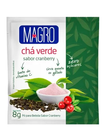 CHÁ VERDE CRANBERRY ZERO AÇÚCAR 15X8G - MAGRO