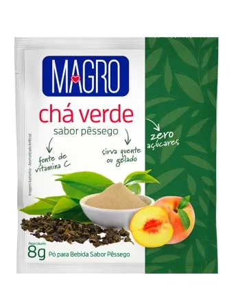 CHÁ VERDE PÊSSEGO ZERO AÇÚCAR 15X8G - MAGRO