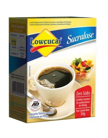 ADOÇANTE SUCRALOSE ZERO AÇÚCAR SACHÊ 50X0,6G - LOWÇUCAR