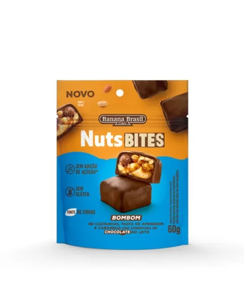 B BRASIL NUTSBITES CHOCOLATE AO LEITE 10X60G