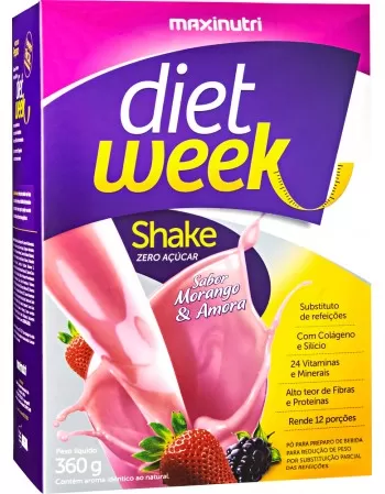 DIET WEEK SHAKE MORANGO & AMORA 360G - MAXINUTRI