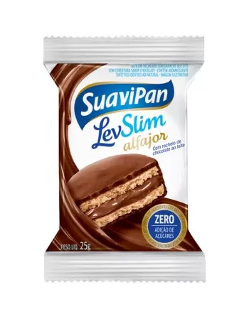 ALFAJOR DE CHOCOLATE ZERO AÇÚCAR DISPLAY 12X25G - SUAVIPAN