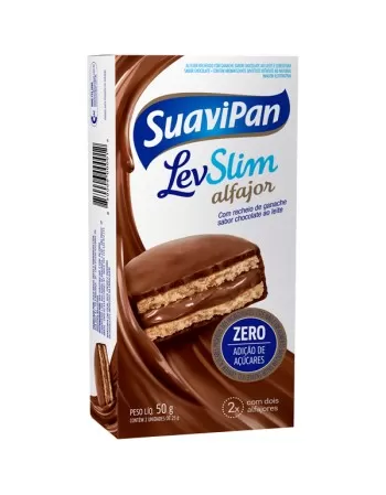 ALFAJOR DE CHOCOLATE ZERO AÇÚCAR 2X25G - SUAVIPAN