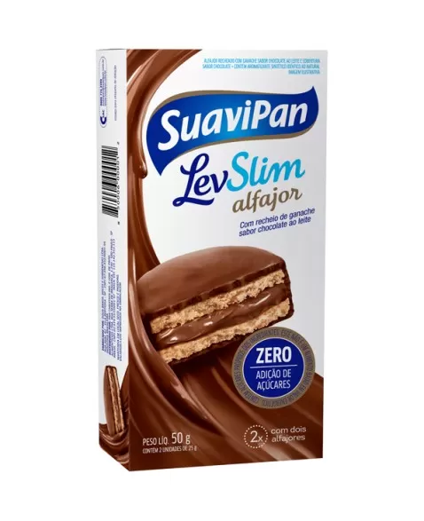 ALFAJOR ZERO RECHEIO CHOCOLATE 2X25G - SUAVIPAN