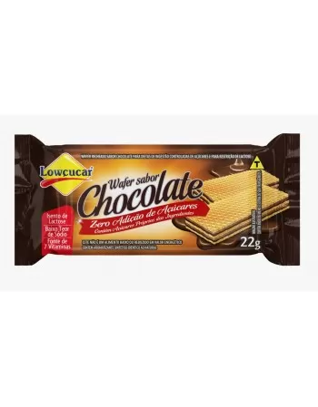 MINI WAFER CHOCOLATE ZERO AÇÚCAR DP 20X22G - LOWÇÚCAR