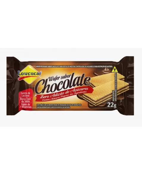 MINI WAFER CHOCOLATE ZERO DP 20X22G - LOWÇÚCAR