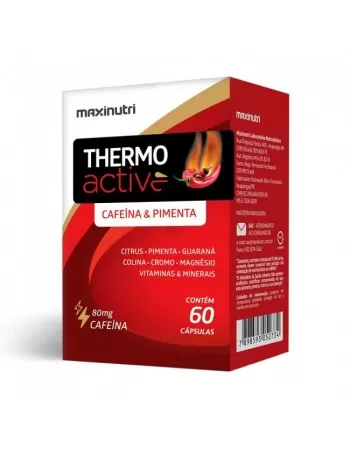 THERMO ACTIVE PIMENTA, GUARANÁ E CITRUS 60 CÁPSULAS - MAXINUTRI