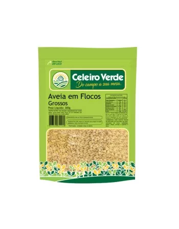 AVEIA EM FLOCOS GROSSOS 300G - CELEIRO VERDE