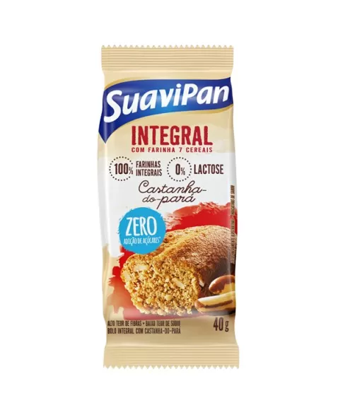 BOLO INTEGRAL CASTANHA ZERO DISPLAY 12X40G - SUAVIPAN