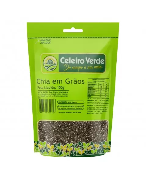 CHIA EM GRÃOS 100G - CELEIRO VERDE