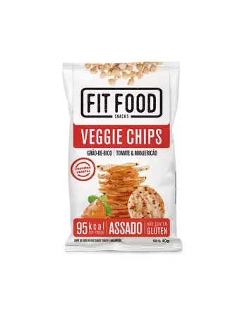 VEGGIE CHIPS GRÃO DE BICO SABOR TOMATE E MANJERICÃO SEM GLÚTEN 40G - FIT FOOD/LATINEX