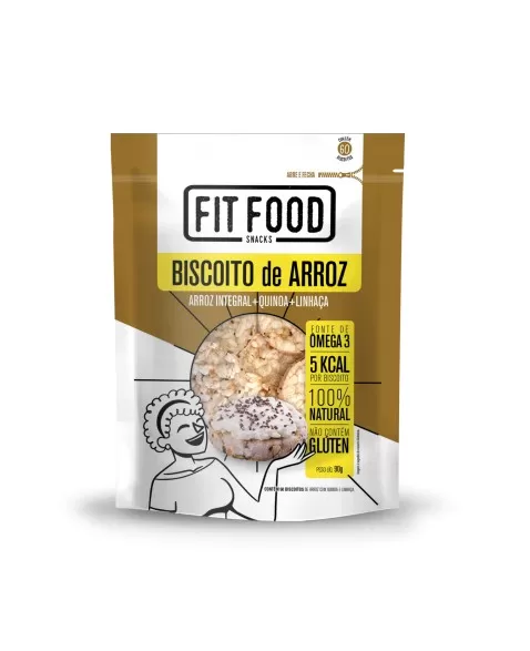 LATINEX BISCOITO ARROZ QUINOA E LINHAÇA 90G