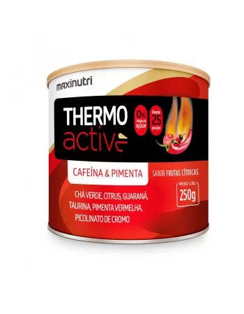 THERMO ACTIVE CAFEÍNA & PIMENTA SABOR FRUTAS CÍTRICAS 250G - MAXINUTRI