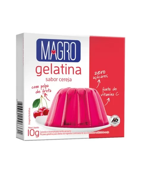 GELATINA SUCRALOSE CEREJA ZERO - MAGRO