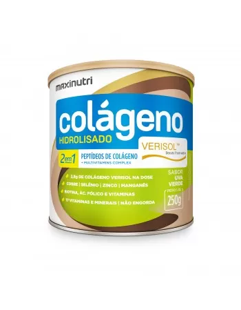 COLÁGENO HIDROLISADO VERISOL SABOR UVA VERDE POTE 250G - MAXINUTRI