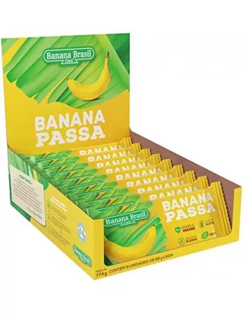 BANANA PASSA SEM GLÚTEN 9X86G - BANANA BRASIL