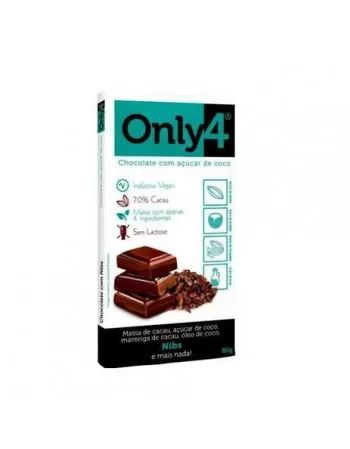 ONLY4 70% CACAU E NIBS DE CACAU DP 6X80G - GENEVY 