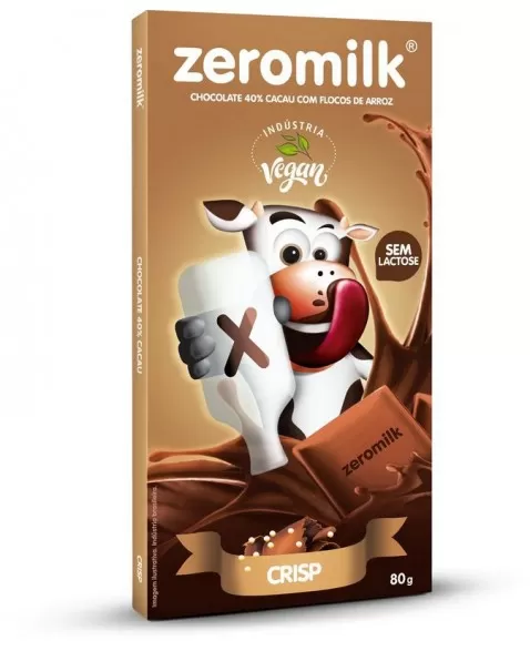 ZEROMILK 40% CACAU CRISP DP 6X80G - GENEVY 