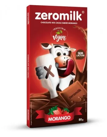 ZEROMILK 40% CACAU E MORANGO DP 6X80G - GENEVY