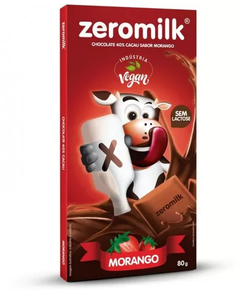 ZEROMILK 40% CACAU E MORANGO DP 6X80G - GENEVY 