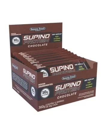 PROTEIN CHOCOLATE SEM GLÚTEN 12X30G - BANANA BRASIL