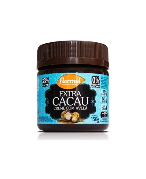 CREME AVELÃ EXTRA CACAU ZERO 150G - FLORMEL