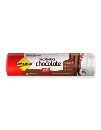 BISCOITO CHOCOLATE LOW ZERO ACUCAR 95G - LOWCUCAR