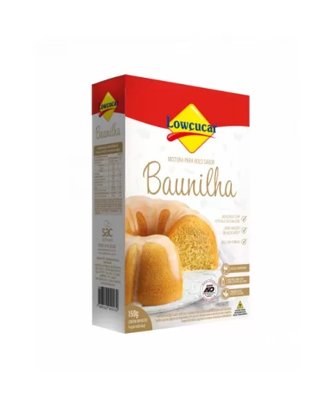 LOWCUCAR PO BOLO BAUNILHA ZERO 150G