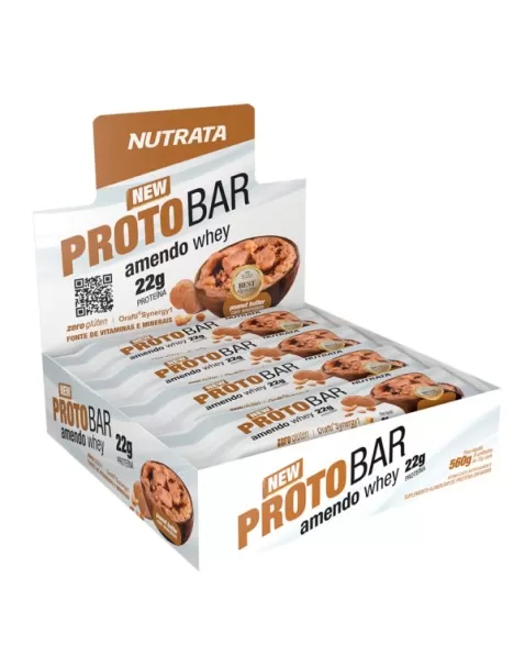 PROTOBAR AMENDOIM WHEY 8X70G NUTRATA