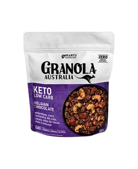 HARTS GRANOLA AUSTRALIA KETO LOW CARB BELGIAN CHOCOLATE 300G