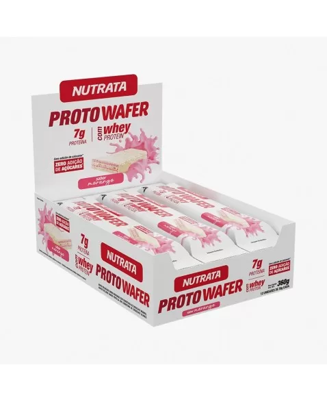 PROTO WAFER MORANGO 12X30G - NUTRATA