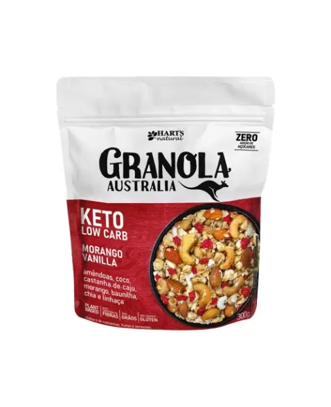 HARTS GRANOLA AUSTRALIA KETO MORANGO VANILLA 300G