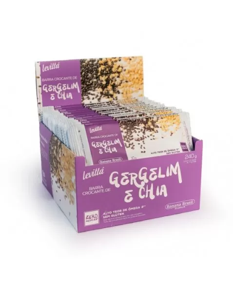 LEVITTÁ GERGELIM E CHIA SEM GLÚTEN 24X10G - BANANA BRASIL