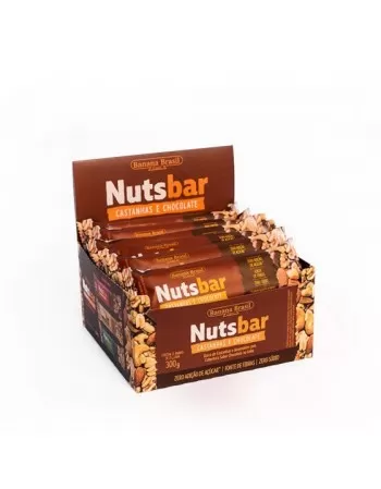 NUTS CHOCOLATE SEM GLÚTEN 12X25G - BANANA BRASIL