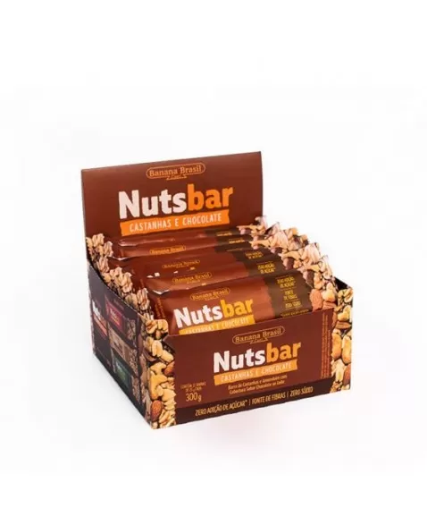 NUTS CHOCOLATE SEM GLÚTEN 12X25G - BANANA BRASIL