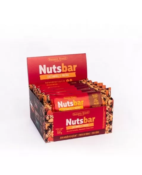 NUTS FRUTAS SEM GLÚTEN 12X25G - BANANA BRASIL