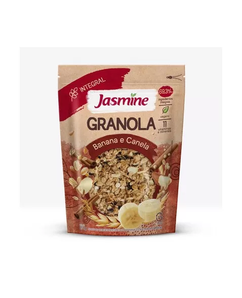 GRANOLA BANANA E CANELA INTEGRAL 250G - JASMINE