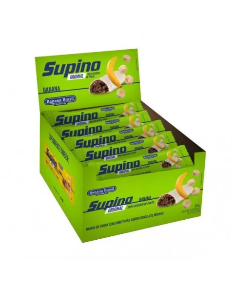 SUPINO CHOCOLATE BRANCO SEM GLÚTEN 16X24G - BANANA BRASIL