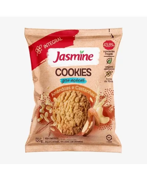 COOKIES ZERO AMÊNDOAS E CASTANHAS 150G - JASMINE