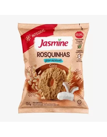 ROSQUINHAS DE COCO ZERO AÇÚCAR 120G - JASMINE