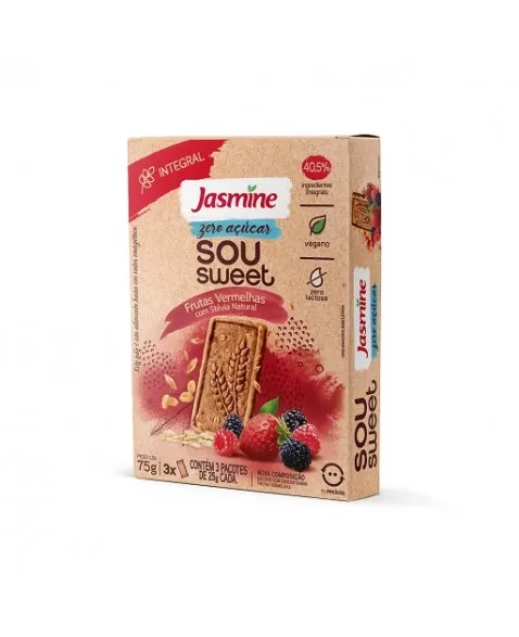 SOU SWEET ZERO FRUTAS VERMELHAS 3X25G - JASMINE