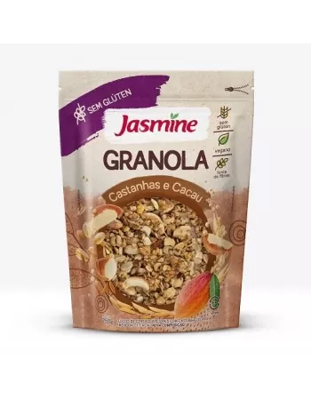 GRANOLA CASTANHA E CACAU SEM GLÚTEN 250G - JASMINE