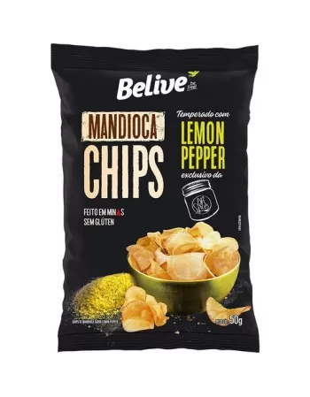 BELIVE CHIPS MANDIOCA LEMON PEPPER 50G