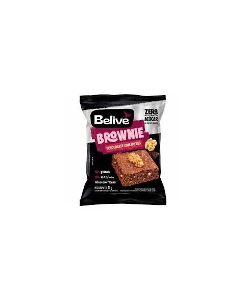 BELIVE BROWNIE CHOCOLATE COM NOZES ZERO DP 10X40G